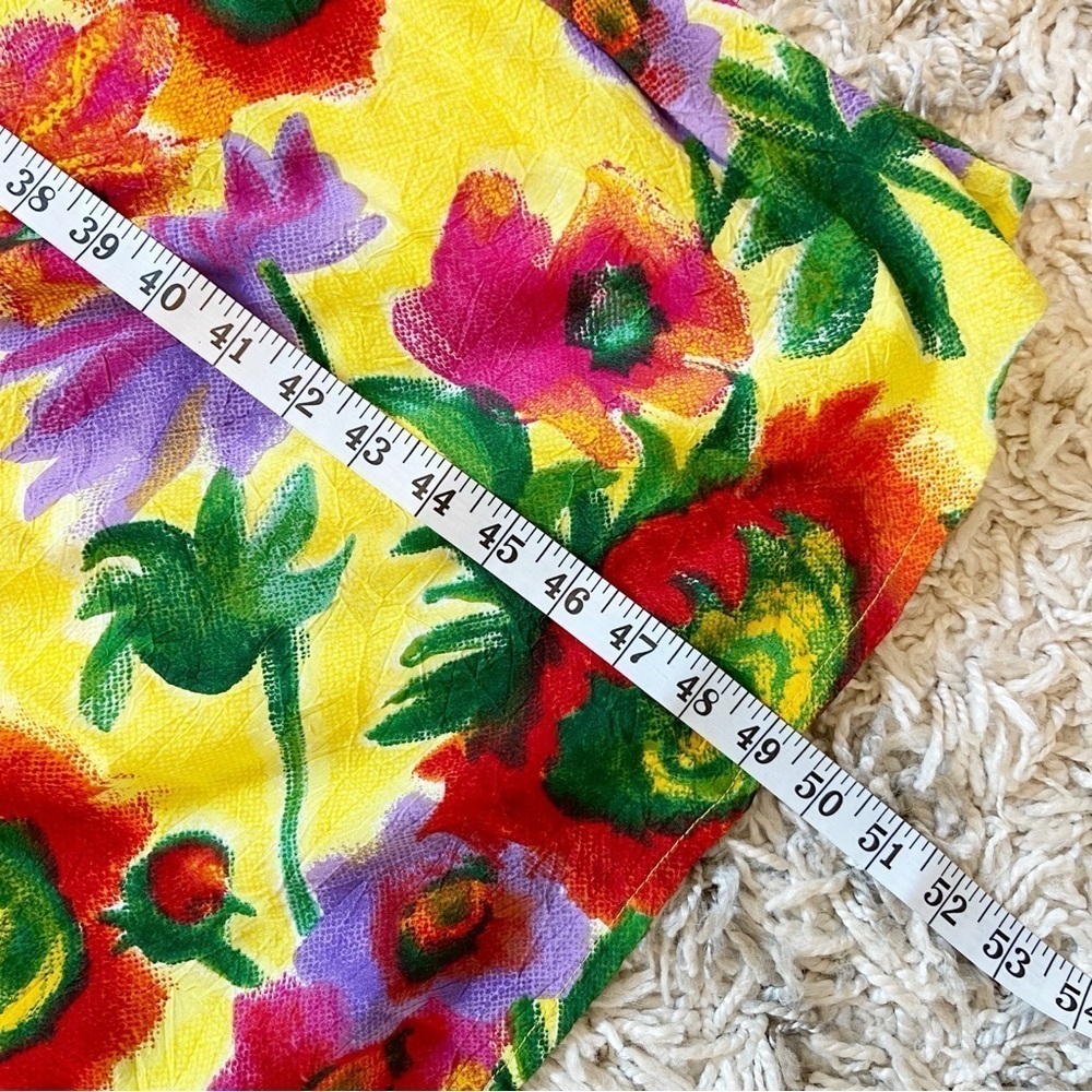 Jams World | Vintage 100% Rayon Sleeveless Midi Floral Summer Dress Size Large - Picture 7 of 10